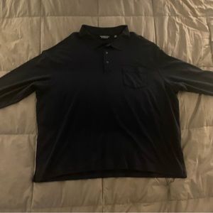 Navy Men’s Long Sleeve Polo Shirt